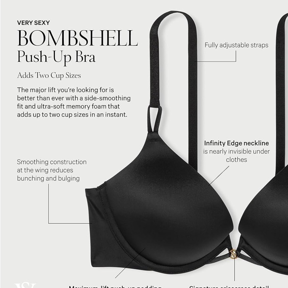 Victoria's Secret Black Smooth T-Shirt Bra